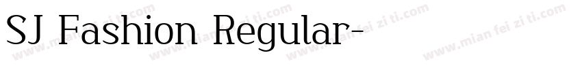 SJ Fashion Regular字体转换